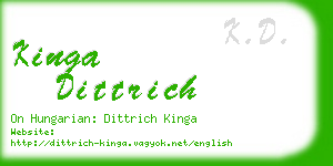 kinga dittrich business card